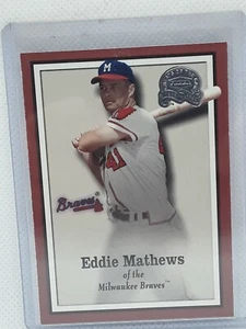 Eddie Mathews 2000 Fleer Greats Of The Game Baseball - #10 - Milwaukee Braves - Picture 1 of 2