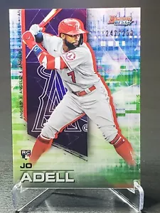 2021 Bowman's Best Jo Adell PURPLE ROOKIE REFRACTOR #/250 Los Angeles Angels MLB - Picture 1 of 1