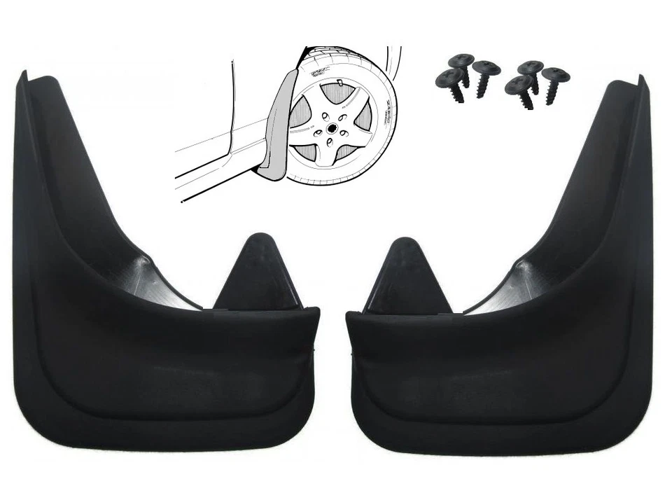 Pair Moulded Universal Fit Mud Flap Mudflaps Front or Rear to fit Skoda Models - Image 1 of 1