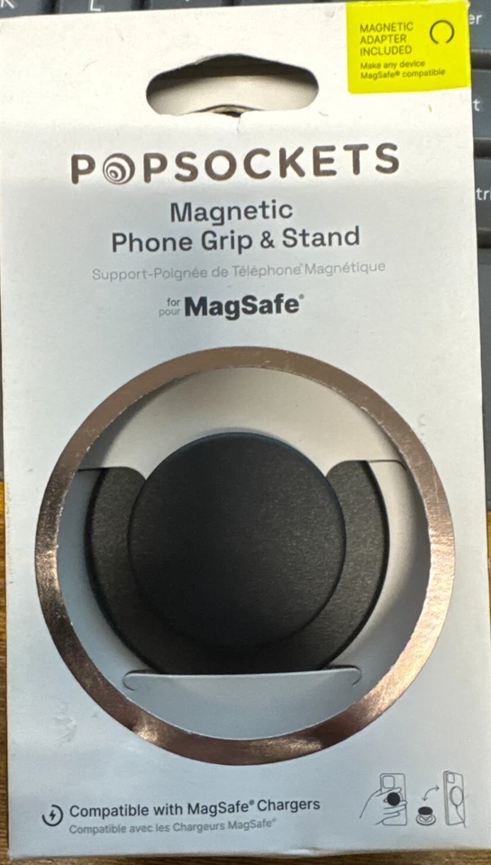 R1. PopSockets Magnetic MagSafe Phone Grip & Stand for iPhone - Black