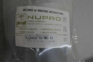 NUPRO SWAGELOK SS-8UG-TSW-94NC SS-8UG-TW-6 HELIUM VALVE NEW 4820-01-296- 9242 - Picture 1 of 1