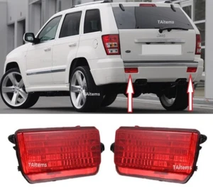 PAIR REAR TAIL FOG LIGHT LAMPS FITS FOR JEEP GRAND CHEROKEE MK III 2005-2010 - Picture 1 of 8