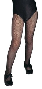 Girls Black Fishnet Tights Costume Accessory - Picture 1 of 2
