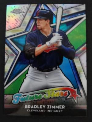 2018 Topps Chrome #FS-5 Bradley Zimmer Indians Future Stars Baseball Card - Image 1 of 2