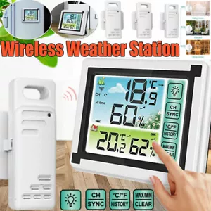 Funk Wetterstation Farbdisplay Thermometer Hygrometer mit 3 Innen Außen Sensor - Bild 1 von 12