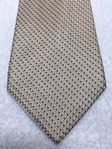 JONES NEW YORK MENS TIE BEIGE WITH BLUE AND WHITE 3.75 X 61 - Picture 1 of 4
