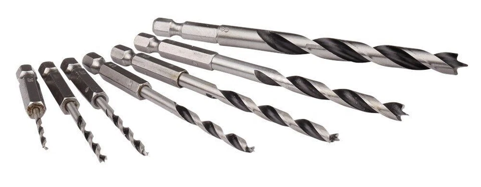 Makita D-62371 Holzbohrer-Set - 7-teilig, 1/4 Zoll