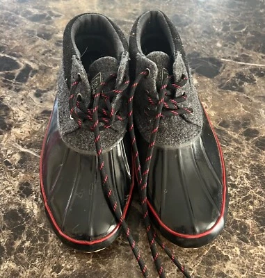 Zapatos de lluvia/bota Bass Black Duck de goma talla 6 dos tonos Foto 1 de 2