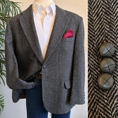 JAQUETA ESPORTIVA CROFT BARROW BLAZER MASCULINO TAMANHO 46 ESPINHA DE PEIXE FEITA NOS EUA - Imagem 1 de 4