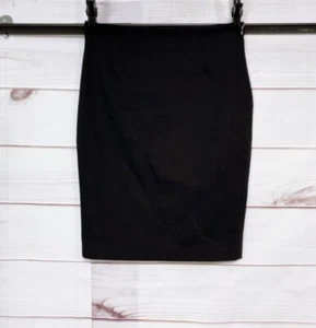 Harve Benard Womens Straight Pencil Skirt Size 8 Black Side Zip Cotton Blend - Picture 1 of 8