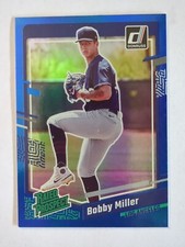 Bobby Miller 2023 Panini Donruss Blue Holo Rated Prospect No. 41 Dodgers