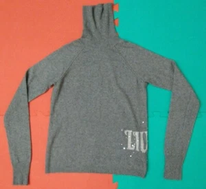 Suéter cuello alto Liu Jo talla 42 / XS-S? Cachemira de seda con logotipo adornado gris - Imagen 1 de 12