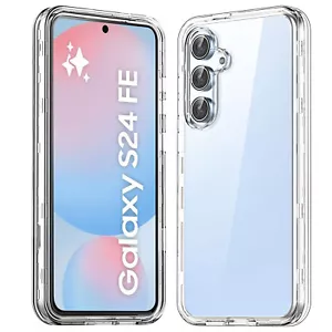For Samsung Galaxy S24 FE Case Clear Shockproof Heavy Duty Rugged Phone Cover - Picture 1 of 16
