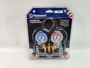 Mastercool 66661 2-Way Brass Manifold Gauge Set with 2 1/2" Silicon Gauges - Picture 1 of 6