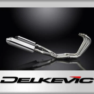 Silenciadores de acero inoxidable triovalados Yamaha FJ1100 1984-1985 escape completo 4-2 320 mm Foto 1 de 4