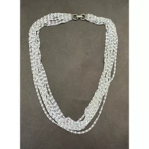 Collana vintage Sarah Coventry multifilo tono argento - Foto 1 di 6