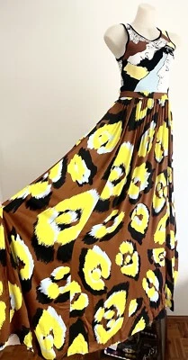 Just Cavalli by Roberto Cavalli Whimsical Vintage Evening Dress leopard IT42-S/8 - Image 1 of 4