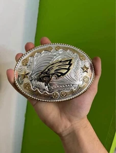 WESTERN PHILADELPHIA EAGLES FOOTBALL BELT BUCKLE - Picture 1 of 2
