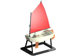 Krick Segelboot Optimist Segeljolle 1:10 Holz Bausatz - Bild 1 von 6