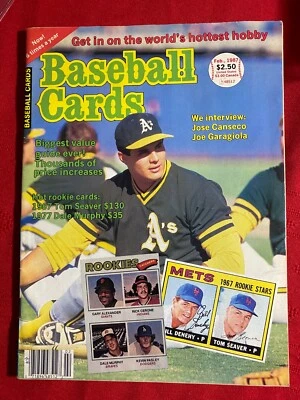 1987 February  Baseball Cards Magazine Jose Canseco Cover - Image 1 of 2