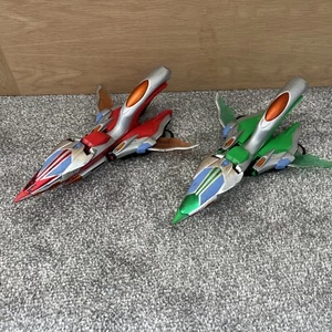 Power Rangers Time Force Quantum Strata Cycle Bikes Green & Red Bandai 2001 Rare - Picture 1 of 8