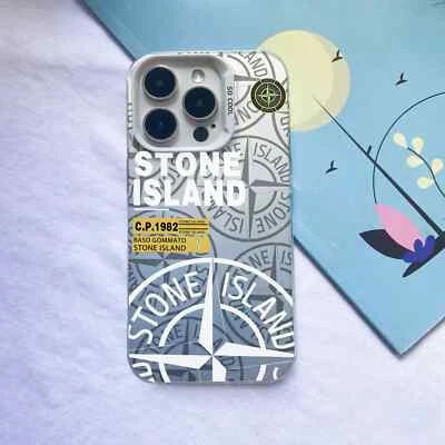 📱 Coque iPhone Stone Island Blanche Modèles X XS XR - 11 à 17 Plus Pro Max Air