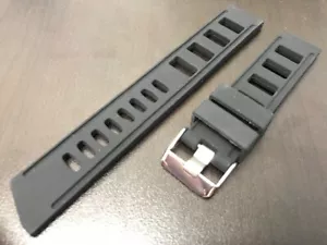 Nuovo cinturino orologio subacqueo 20/22 mm gomma silicone nero stile Ploprof - Foto 1 di 2