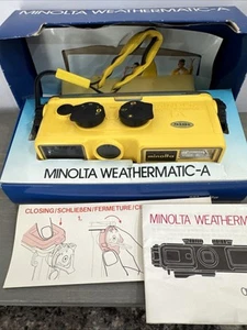 Minolta Weathermatic A Camera Underwater Point & Shoot 110 With Box - Picture 1 of 12