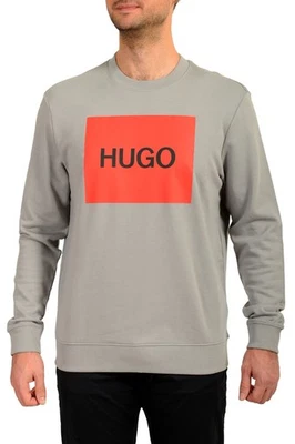 Hugo Boss Hombre "Duragol" Gris Logo Gráfico Cuello Redondo Sudadera US M IT 50 Foto 1 de 4