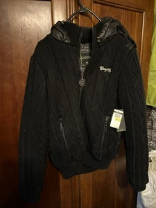 Suéter tejido 3D Coogi vintage chaqueta burbuja acolchada con capucha para mujer etiquetas medianas - Imagen 1 de 10