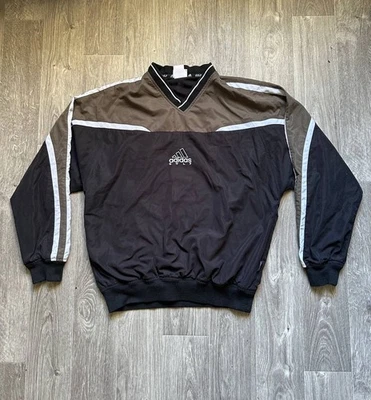 Chaqueta Pullover Rompevientos Raro De Colección Y2K Adidas Golf ClimaShell Cuello en V Logo Foto 1 de 4