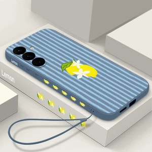 Etui Silicone Lemon pour Samsung S25 Ultra S24 S23 S22 S21 A17 A56 A16 A15 Cover - Picture 1 of 20