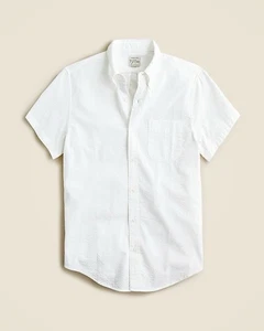 J.Crew Short-sleeve yarn-dyed seersucker shirt size XL NWT - Picture 1 of 5