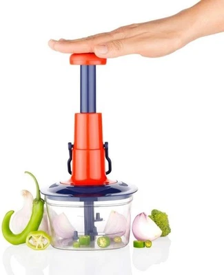 Manual Hand Press Garlic Onion Chopper Vegetable Food Chopper Processor Dicer UK - Image 1 of 4