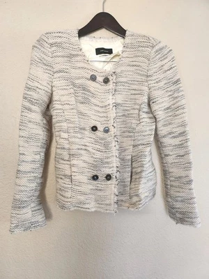 Isabel Marant Blazer Coat Suit Jacket Tweed Button Up Long Sleeve Wool Blend 38 - Image 1 of 4