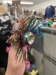 Lot de guirlandes vintage en verre mercurisé Starburst multicolores Noël MCM rétro - Photo 1/19