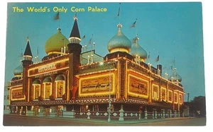 Postal de colección ~ El único palacio del maíz del mundo ~ Mitchell South Dakota SD - Imagen 1 de 2
