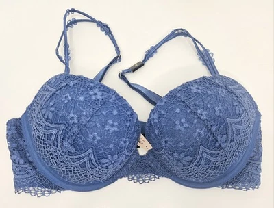 Sutiã Victoria’s Secret Bombshell mergulho com aro azul 34D - Imagem 1 de 4