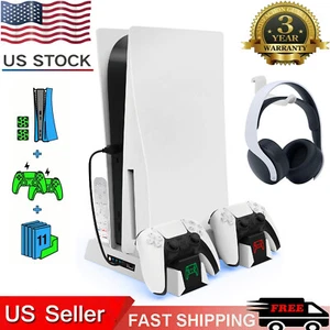 Wireless PS5 Controller Charger Cooling Fan Station for DualSense Playstation 5 - Picture 1 of 12