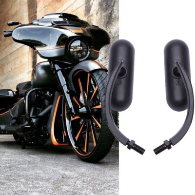 Black Motorcycle Mini Oval Mirrors For Harley Davidson V Rod Night Rod Special Foto 1 de 4