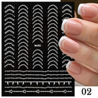 3D Nail Sticker French Tips Stripe Decals Self Adhesive Nail Art Decoration Di