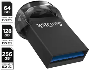 SANDISK Ultra Fit Mini USB 3.1 Speicherstick 64GB / 128GB / 256GB bis zu 130Mb/s - Bild 1 von 12