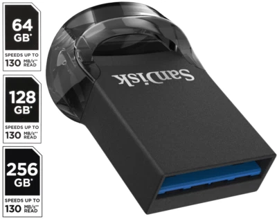 SANDISK Ultra Fit Mini USB 3.1 Speicherstick 64GB / 128GB / 256GB bis zu 130Mb/s - Bild 1 von 4