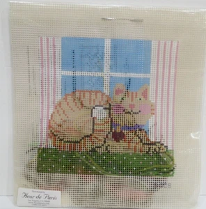 Sandra Gilmore Beginners Handpainted Needlepoint Kit 6-008 Cat - Picture 1 of 2