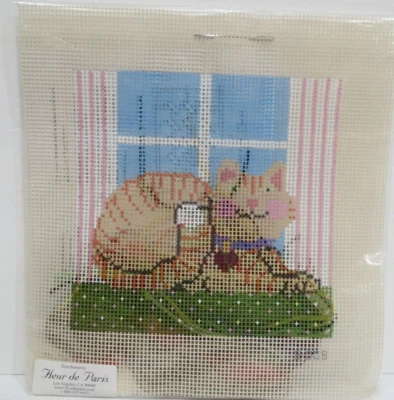 Sandra Gilmore Beginners Handpainted Needlepoint Kit 6-008 Cat - Image 1 of 2