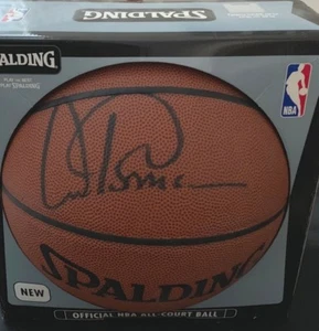 SPURS BULLS ARTIS GILMORE AUTOGRAPHED NBA A/C BALL BASKETBALL PSA DNA K06290 - Picture 1 of 2