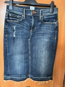 And/Or John Lewis Blue Denim Skirt Pencil Stretch Skirt (Waist 26"/UK 8) - Picture 1 of 7