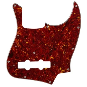 Pickguard For Fender 10-Hole Mount '70s Jazz Bass Guitar 4-Ply-RED TORTOISE - Picture 1 of 4