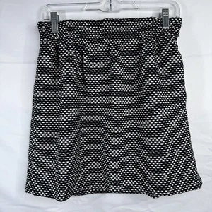 J Crew Skirt Womens Size 4 Sidewalk Jacquard G8319 Elastic Waist Stretch Black - Picture 1 of 7