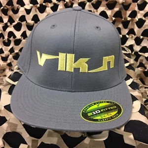 NEW Valken VLKN Fitted Hat - Dark Grey/Yellow - 6 7/8 - 7 1/4 - Picture 1 of 8